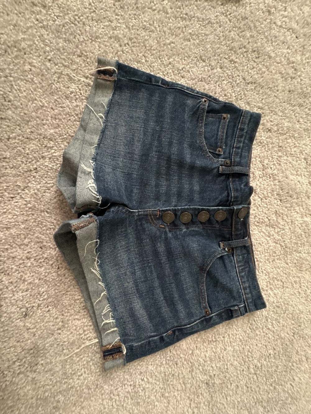 Gap Washwell High Rise 3" Denim Cutoff Shorts with Button Fly sz 27P